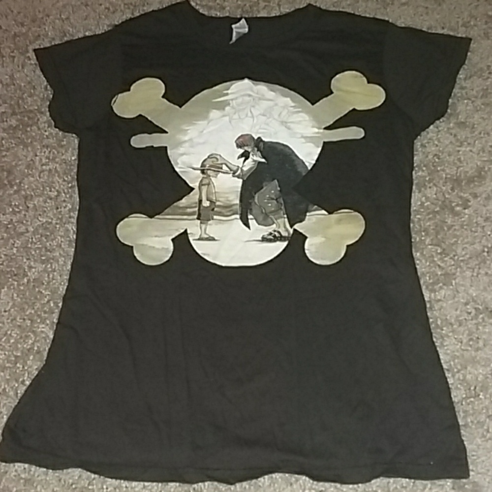 One Piece Luffy and Shanks t-shirt